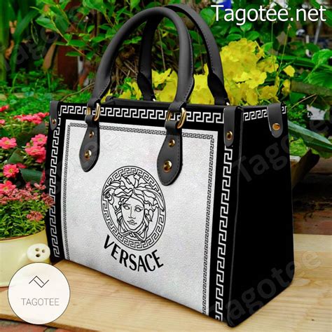 versace bags white|Versace black and white purse.